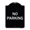 Amistad 18 x 24 in. Designer Series Sign - No Parking, Black & White AM2026703